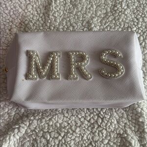 Bride MRS Patch Varsity Letter Cosmetic Toiletry Pearl Rhinestone Letter 💕 3x15$